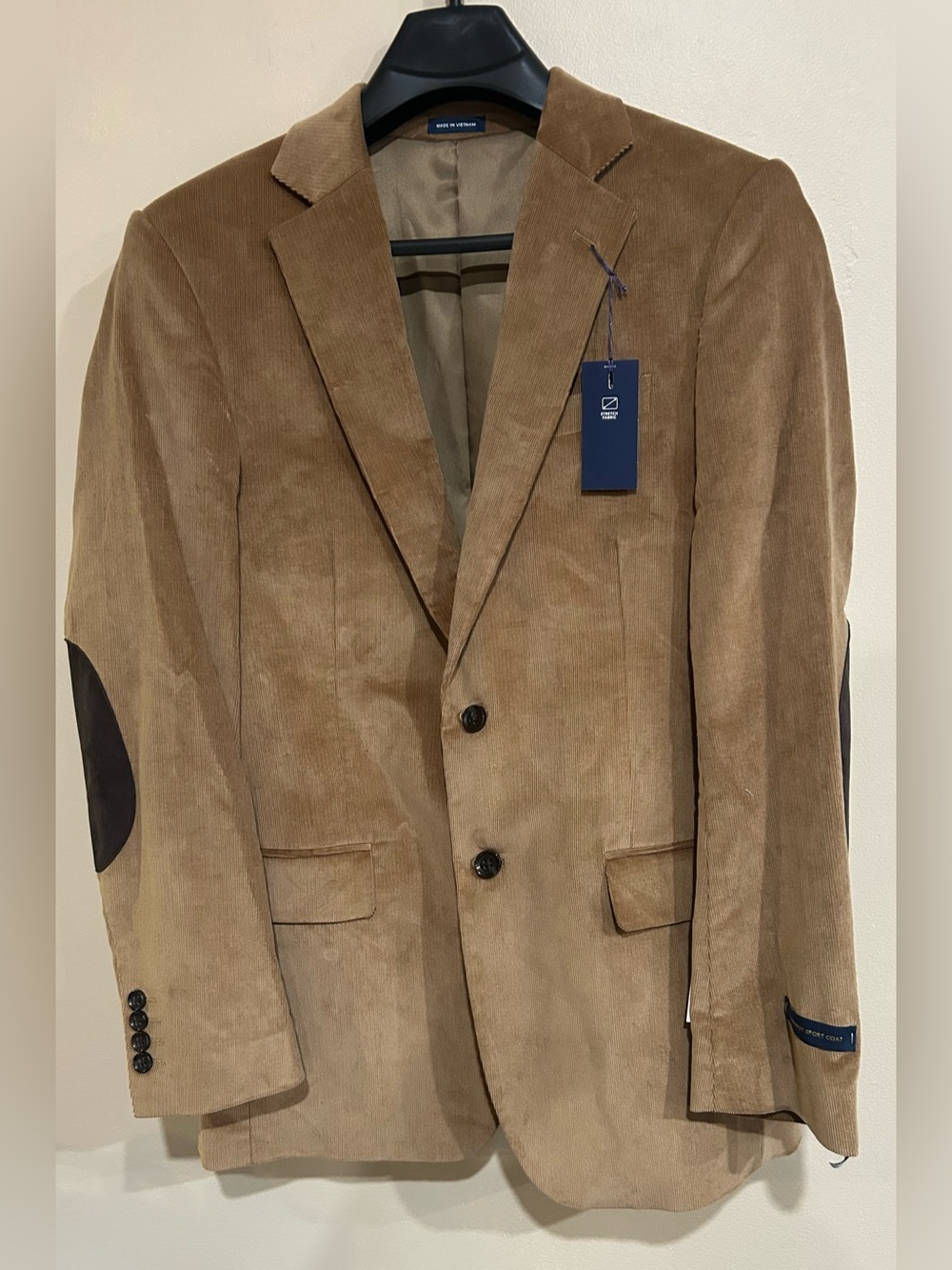 NWT Stafford Corduroy Sports Coat Elbow Patch Sz 40 Old Money MSRP $168 2 Button